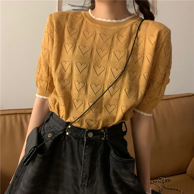 Ženska tanka pletena bluza s rukavima