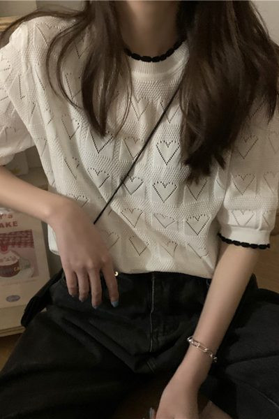 Ženska tanka pletena bluza s rukavima