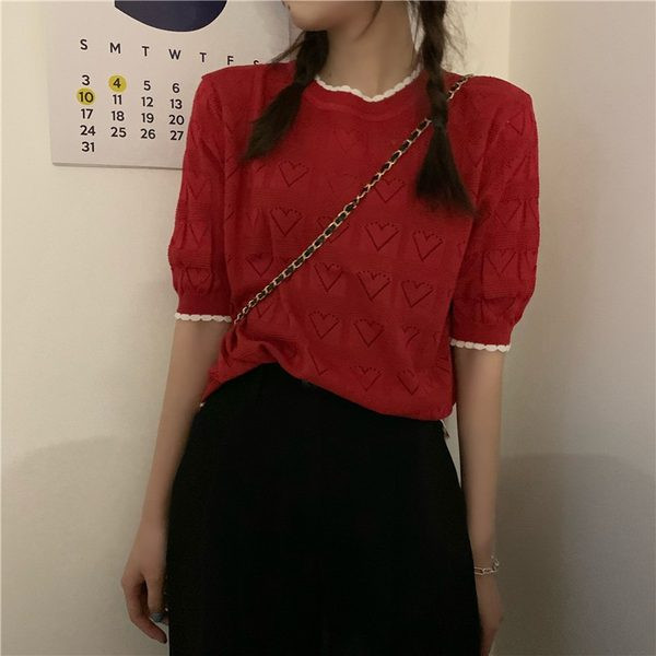 Ženska tanka pletena bluza s rukavima