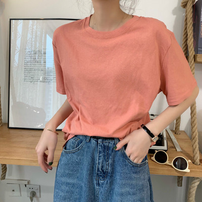 Καλοκαιρινό βαμβακερό μπλουζάκι με κοντά μανίκια