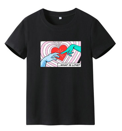 Νέο γυναικείο μπλουζάκι με απλικέ σε τέσσερα χρώματα και απλικέ