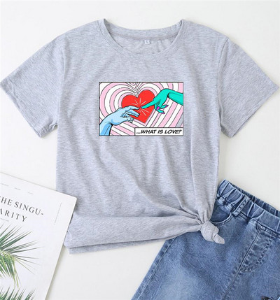 Νέο γυναικείο μπλουζάκι με απλικέ σε τέσσερα χρώματα και απλικέ