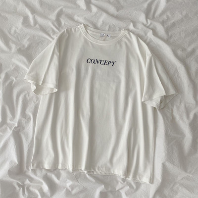 Γυναικείο μπλουζάκι με επιγραφή και κοντά μανίκια