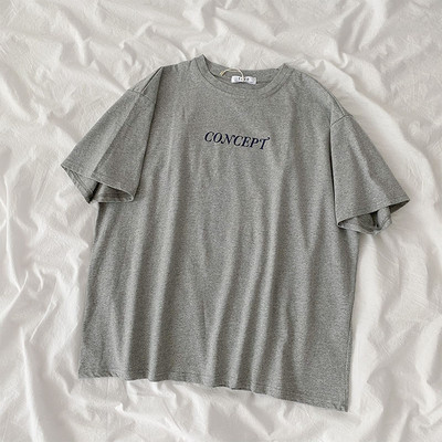 Γυναικείο μπλουζάκι με επιγραφή και κοντά μανίκια