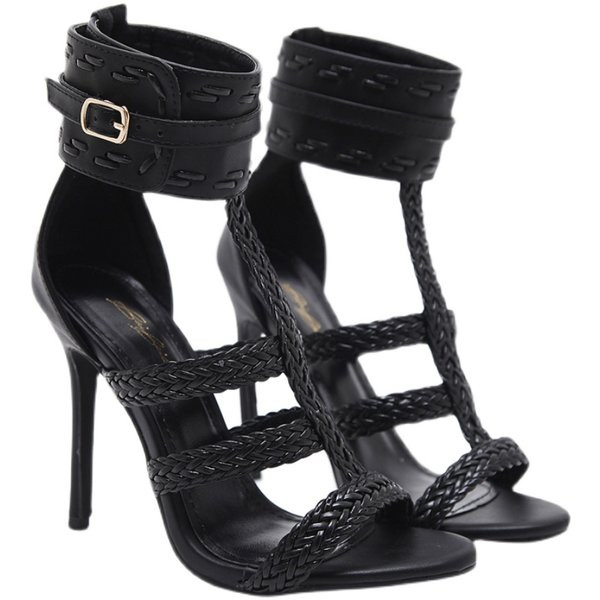 Moderne ženske sandale na petu od 11cm od eko kože