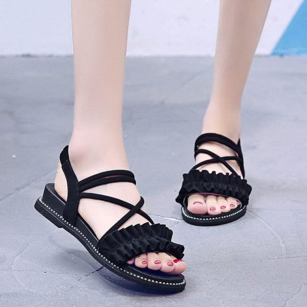 Ženske sandale od eko kože sa ukrasnim kamenčićima