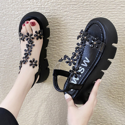 Jauns sieviešu sandaļu modelis ar dekoratīviem akmeņiem trīs krāsās