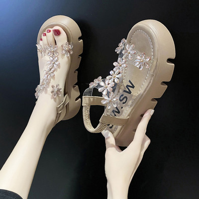 Jauns sieviešu sandaļu modelis ar dekoratīviem akmeņiem trīs krāsās