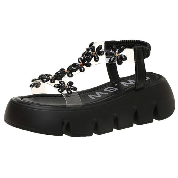 Jauns sieviešu sandaļu modelis ar dekoratīviem akmeņiem trīs krāsās