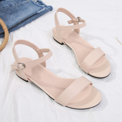 Casual γυναικεία έκο δερμάτινα σανδάλια με αγκράφα - δύο μοντέλα