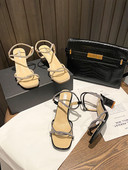 Ženske sandale sa debelom petom i kamenčićima