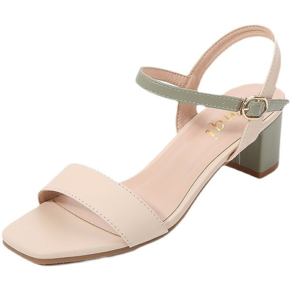 Moderne ženske sandale od eko kože sa petom visine 5 cm