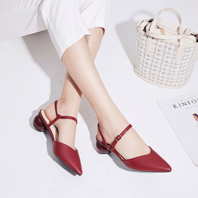 Νέο μοντέλο γυναικεία έκο δερμάτινα σανδάλια με τακούνι