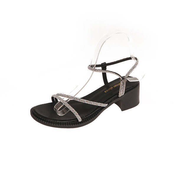 Ženske ležerne sandale s kamenčićima i remenčićima