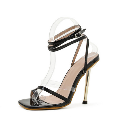 Novi model ženskih sandala na visoku petu sa kožnim remenčićima