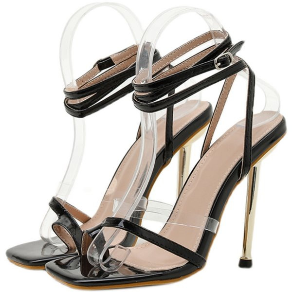 Novi model ženskih sandala na visoku petu sa kožnim remenčićima