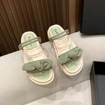 Casual γυναικεία σανδάλια με κορδέλα