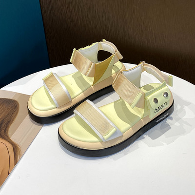 Ležerne ženske sandale sa zakrpama i džepom za dodatke