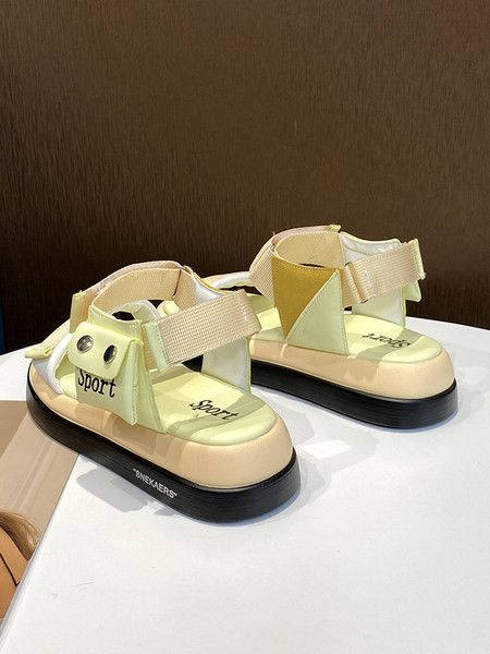 Ležerne ženske sandale sa zakrpama i džepom za dodatke