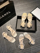 Moderne ženske sandale sa kamenčićima i petom debljine 5,5 cm