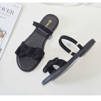 Ženske eko brušene sandale sa trakom i metalnim elementom