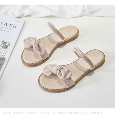 Ženske eko brušene sandale sa trakom i metalnim elementom