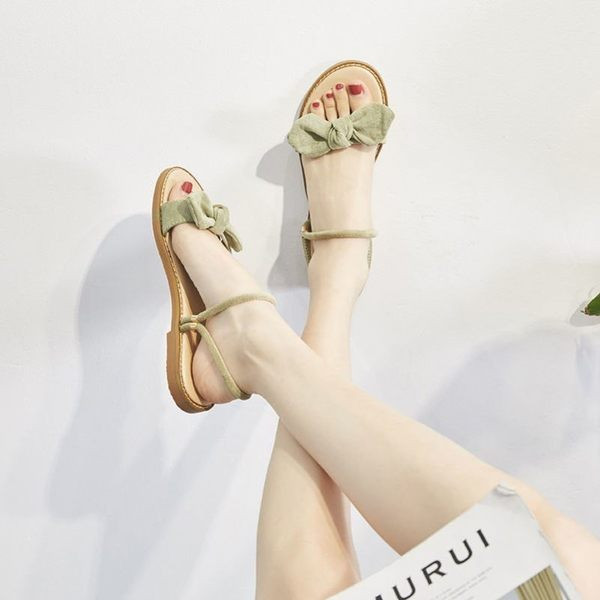 Ženske eko brušene sandale sa trakom i metalnim elementom