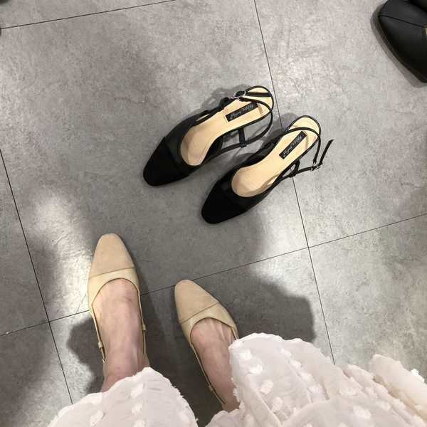 Ležerne ženske sandale na petu od 3 cm i kopču