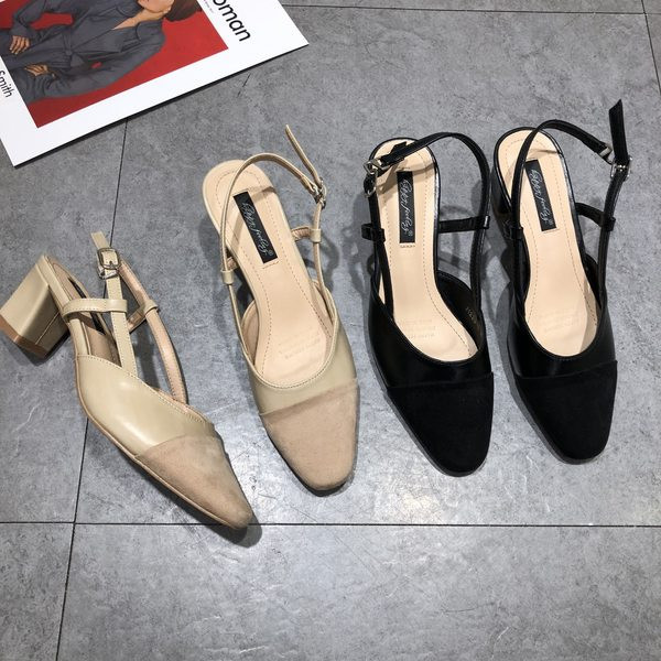 Ležerne ženske sandale na petu od 3 cm i kopču