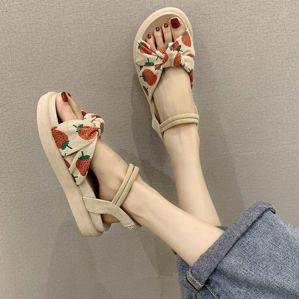 Ikdienas sandales no eko zamšādas ar lenti sievietēm