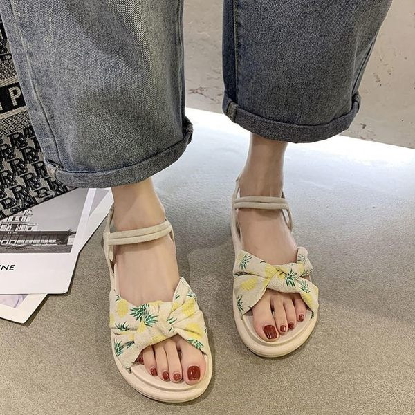 Ikdienas sandales no eko zamšādas ar lenti sievietēm