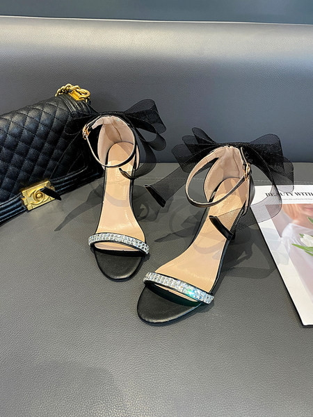 Moderne ženske sandale na tanku petu od 8,5 cm i trakom