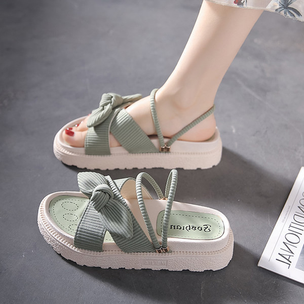 Σύγχρονα γυναικεία σανδάλια με επίπεδη σόλα - σε διάφορα χρώματα