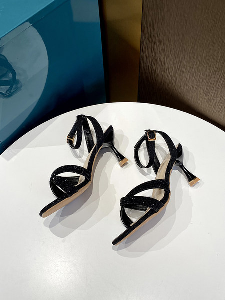 Γυναικεία κομψά σανδάλια με διακοσμητικές  πέτρες και γυαλιστερά σωματίδια