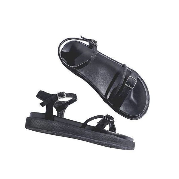 Ženske eko antilop sandale sa metalnom kopčom