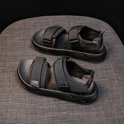 Σπορ-casual γυναικεία σανδάλια με επίπεδη σόλα και στερέωση βελκρό