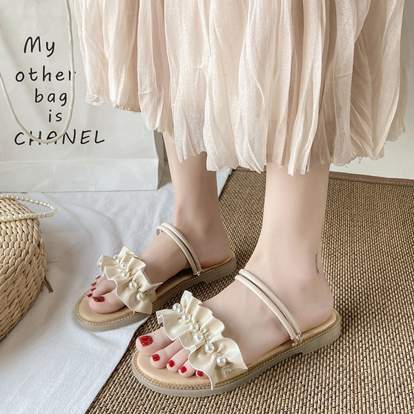 Νέο μοντέλο γυναικεία σανδάλια από οικολογικό δέρμα με πέρλες