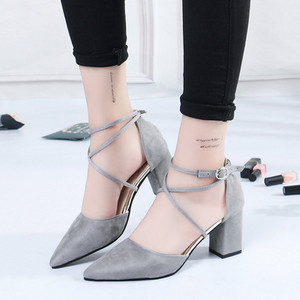 Ανοιξιάτικα σανδάλια από  eco suede - μυτερό μοντέλο