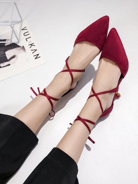 Novi model špic sandala od eko brušene kože sa tankim remenčićima