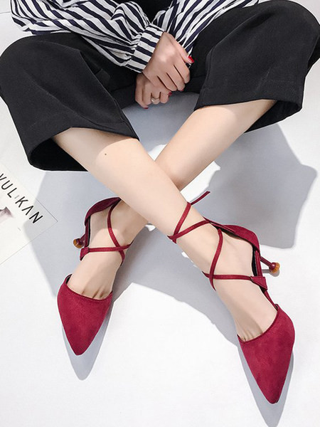 Novi model špic sandala od eko brušene kože sa tankim remenčićima