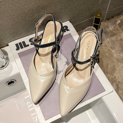 Νέο μοντέλο γυναικεία έκο δερμάτινα σανδάλια με τακούνι  3,5 cm