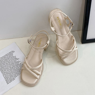 Casual γυναικεία σανδάλια με οικολογικά δερμάτινα λουριά σε διάφορα χρώματα