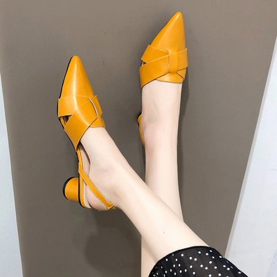 Άνοιξη-καλοκαίρι σανδάλια μύτερό μοντέλο από οικολογικό δέρμα