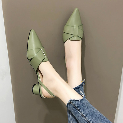 Άνοιξη-καλοκαίρι σανδάλια μύτερό μοντέλο από οικολογικό δέρμα