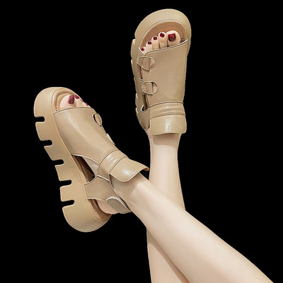 Γυναικεία casual σανδάλια με ψηλά πέλματα σε τρία χρώματα