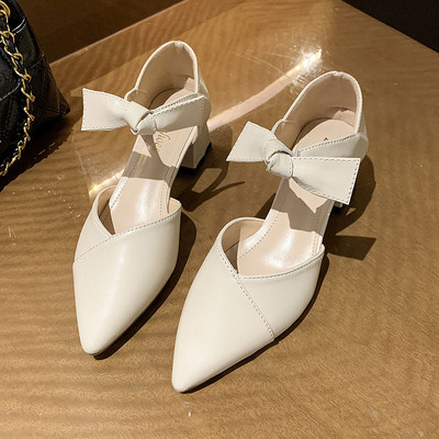 Νέο μοντέλο έκο δερμάτινα σανδάλια με κορδέλα