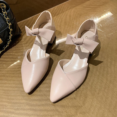 Νέο μοντέλο έκο δερμάτινα σανδάλια με κορδέλα