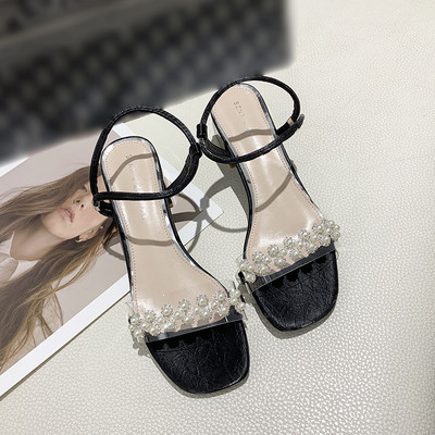 Καλοκαιρινά σανδάλια νέο μοντέλο με λουρί σιλικόνης και πέρλες