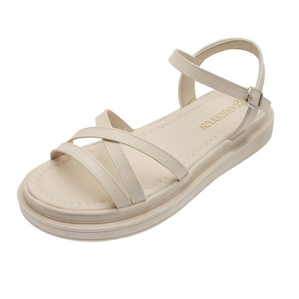 Novi model ženskih ljetnih sandala od umjetne kože sa ravnim đonom