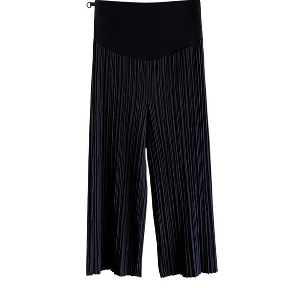 Μοντέρνο μακρύ πλισέ παντελόνι για έγκυες γυναίκες